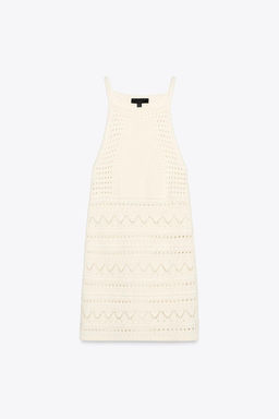 POINTELLE KNIT HALTER MINI DRESS - Zara фото 5