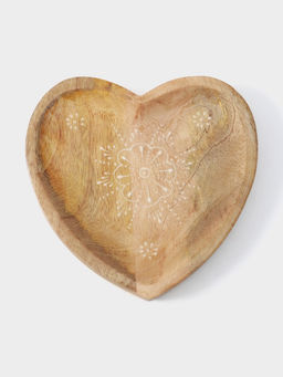 Блюдо в форме сердца Пряник, 20.5?20?2.3 см, дерево манго