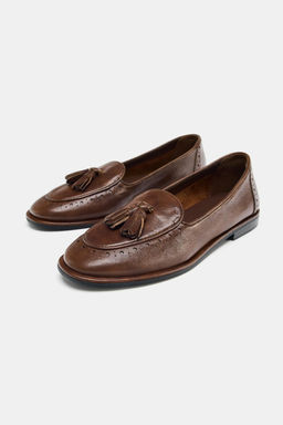 LEATHER TASSEL LOAFERS