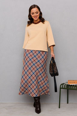 Костюм Anastasia 1174 слоновая кость/клетка фото 6