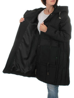 22-110 BLACK Куртка зимняя облегченная женская (150 гр. холлофайбер) - Фабричный китай фото 7