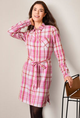 Фланелевая рубашка-туника ESMARA гусиная лапка  фото 5