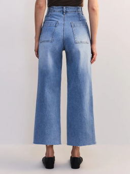 Джинсы укороченные с высокой посадкой ZR2604092323-101 / Zarina