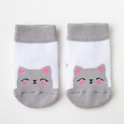 Цена за 2 шт. Носки детские махровые Крошка Я «Котик», размер 8-10 см