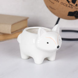 Кашпо 10,5х8x10 см Животные / WN44 /уп 6/72/ белое (Лев ) - Галеонтрейд фото 7