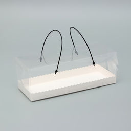 Коробка под рулет с ручками, белая 27.5×11×10 см