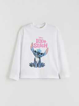 Bisiklet Yaka Stitch Bask?l? K?z ?ocuk Pijama ?st