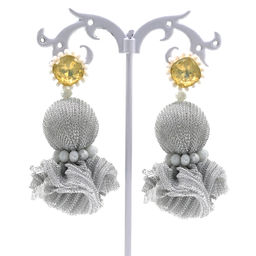 Крупные серьги шарик 20мм цв.серебро