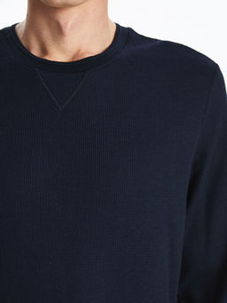 Bisiklet Yaka Uzun Kollu Erkek Sweatshirt