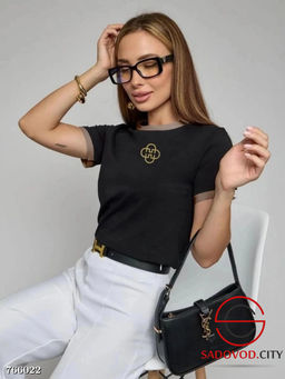 Футболка женская однотонная