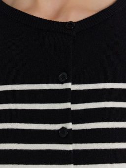 Кардиган женский черный в полоску - Mark formelle фото 5