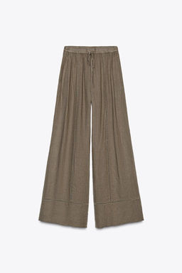ZW COLLECTION 100% LINEN PALAZZO TROUSERS - Zara фото 7
