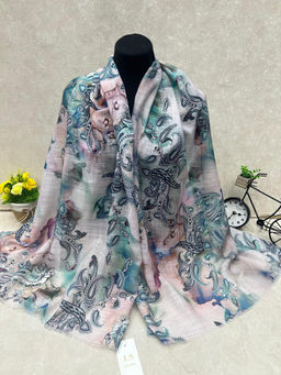 Легкий платок на голову и шею, мультицвет