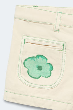 2-14 A?OS/ SHORT PESPUNTES FLORES LIMITED EDITION / Estampado - Zara фото 3