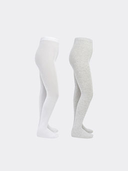 Basic K?z ?ocuk K?lotlu ?orap 2li