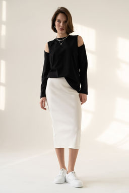 Лонгслив из хлопкового трикотажа с лайкрой - Solo mio фото 2