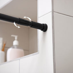 Карниз для ванной SAVANNA, телескопический, 140-260 см, чёрный