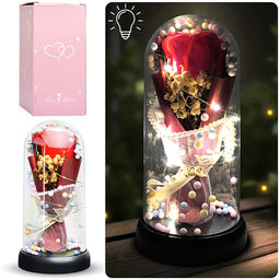 Светильник "Необыкновенная роза" в коробке (красный)