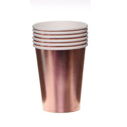 Стакан бумажный, однотонный, набор 6 шт., цвет бронзовый - Страна карнавалия фото 2