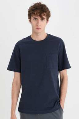 New Regular Fit Bisiklet Yaka K?sa Kollu Basic Duz Pike Tisort