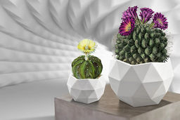 Кашпо Топаз (0,45л) Цв. Белый (Арт. КШ-9110) - Вмс фото 5