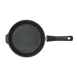 ЛА_АП_GRANIT (black) Сковорода глубокая 220мм с ручкой, , арт. сггч222а