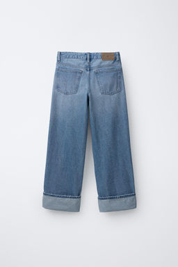 TURN-UP WIDE-LEG JEANS - Zara фото 2