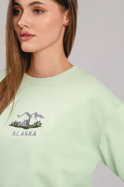 Арт.15112 Свитшот женский 44-52 (5 шт) Цвет:салатовый - Калинка фото 3