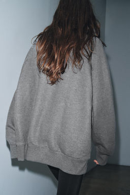 OVERSIZE RIB SWEATSHIRT - Zara фото 3