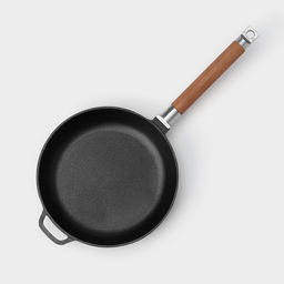 Сковорода Wild Kitchen, d=22 см, съёмная ручка, индукция, чугун, чёрная  фото 4