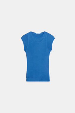 CAMISETA SUPIMA® EFECTO DOBLE / Azul el?ctrico - Zara фото 3