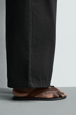 SANDALIA TIRAS PIEL / Chocolate - Zara фото 5