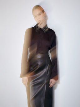 Рубашка с декоративным воротником B2915/patel - Emka фото 3