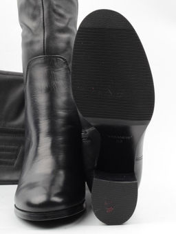 02-K83-D1 BLACK Сапоги зимние женские (натуральная кожа, натуральный мех (еврозима))
