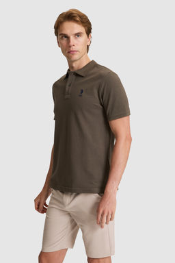 Erkek Koyu Haki Regular Fit Polo Yaka Basic Ti__rt - U.s. polo assn фото 3