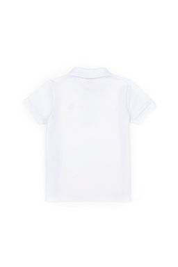 Белая базовая футболка-поло для мальчика Неожиданная скидка в корзине