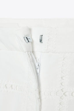 STRAIGHT-LEG TROUSERS WITH CUTWORK EMBROIDERY - Zara фото 5