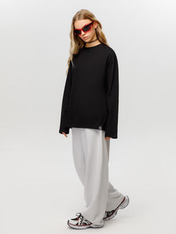 КБ 302925/черный 1413 лонгслив (футболка дл.рукав) дет