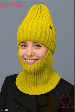 Зимний комплект шапка и снуд внутри флис - Bruno фото 7