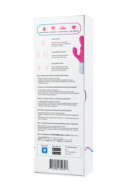 Вибратор LOVENSE Nora с клиторальным стимулятором, силикон, розовый, 24 см