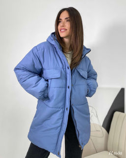 Куртка Ильда (серо-синий) - Nadi bordo фото 4