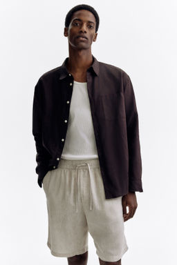 Pantal?n corto en mezcla de lino Relaxed Fit - H&m фото 2