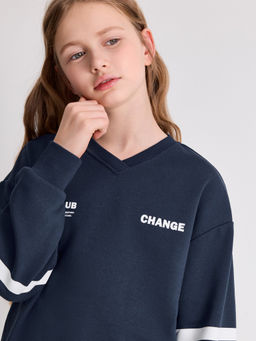 ACOOLA / Джемпер детский для девочек Amberley темно-синий  фото 4