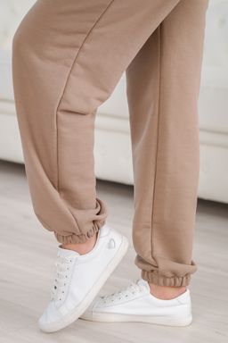 Брюки женские из футера петля Прогулка какао - Амадэль фото 8