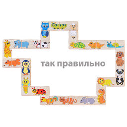 Домино деревянное Веселая змейка - Десятое королевство фото 2