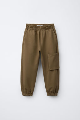 PLUSH CARGO JOGGING TROUSERS
