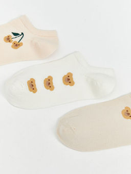 Bask?l? Kad?n Sneaker ?orap 3l?