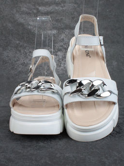 08-PED129-1 WHITE Босоножки женские (натуральная кожа)