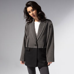 Жакет с контрастными швами, Решительный ход