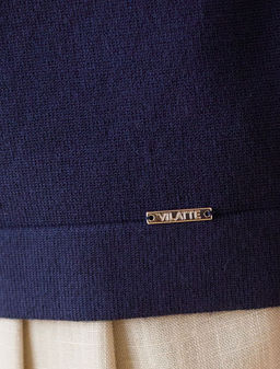 Свободный джемпер с рукавом 3/4 тонкой вязки из вискозы